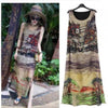 Women Sleeveless Silk Chiffon Long Maxi Dress