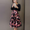 Slim Fit Long Sleeve Long Floral Print Dress